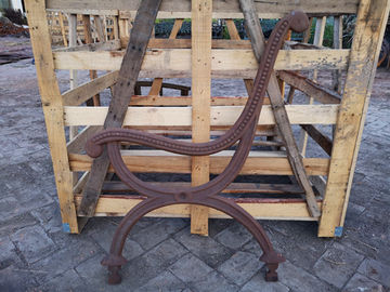 Klasik Taman Besi Tempa Bench Ends / Sandblasting Cast Iron Bench Legs