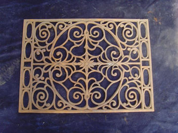 Van - T Square Cast Iron Doormat Hollow Desain Rusty Color Cast Iron Floor Mat