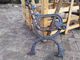 Antique OutdoorCast Iron Bench Berakhir Untuk Kursi Taman, Bangku Besi Taman Berakhir