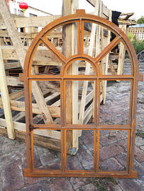 Arched Mirror Cast Iron Windows Untuk Taman Standard Ukuran Antique Metal Windows