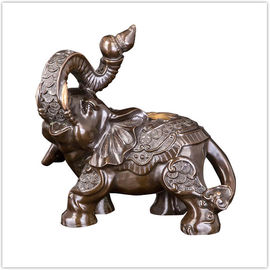 Ornamen Karakter Patung Gajah Perunggu Antik Untuk Rumah / Taman
