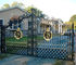 Black Mat Ornamental Fences And Gates / Gerbang Logam Taman Dekoratif